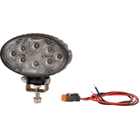 Faro da lavoro LED'24W 1920 lm ovale 10-30V bianco 130x53x78 mm spina Deutsch fascio ampio 8 LED'UNIVERSALE LA10085 (1/5)