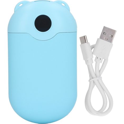 Chauffage Mains Rechargeable 5S Chauffage Rapide Protection Charge Décharge USB 2400mAh Batterie Externe avec Affichage Numérique Bleu (1/5)