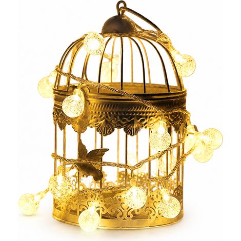 Guirlande Lumineuse LED Solaire à Boules Transparentes, 50 LED, Étanche pour Extérieur, Camping et Tente (1/5)
