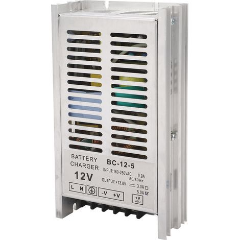 Chargeur de Batterie de Générateur CA 160‑250V 0,9A Entrée 12V 5A Sortie Chargeur de Batterie de Groupe électrogène à Flotteur Automatique Intelligent (1/5)