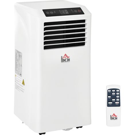 Climatiseur portable 3 en 1, avec télécommande, 9 000 BTU, minuterie 24 h, ABS, blanc