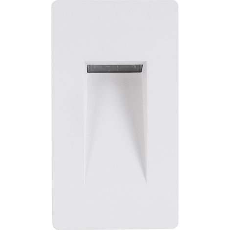 Merano Fayetteville Applique Murale Encastrable Extérieure Verticale Aluminium Blanc Mat, Verre LED 1.5W 118Lm 3000K IP54