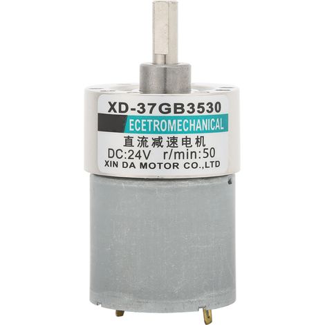 Moteur à courant continu 24V XD-37GB3530 avec support et variateur de vitesse, réducteur lent mini, moteur aimant permanent haute couple, 50 tr/min (1/5)