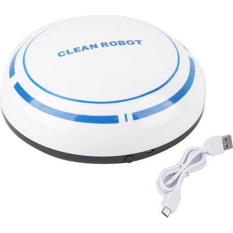 Smart and automatic robotic floor cleaner, rechargeable via USB, white dust vacuum cleaner (1/5)