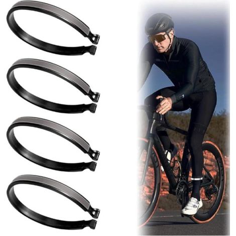 pares de pinzas para pantalones，Pinzas para pantalones de ciclismo，Pinzas reflectantes para pantalones de ciclismo，Máximo 90 mm，Verde (1/3)