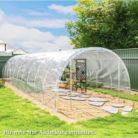 Lámina para invernadero 6x10 m impermeable, aislante térmica, polipropileno transparente (1/5)