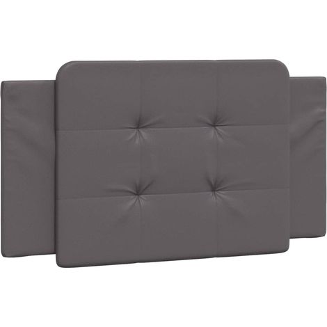 Maison Exclusive - Coussin de tête de lit Zadar gris 100 cm similicuir (1/5)
