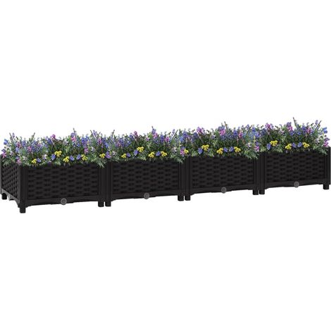Jardinière de jardin - Balconnière à fleurs Lit surélevé 160x40x23 cm Polypropylène BV558151 - BonneVie (1/5)