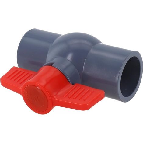 Semplifica i tuoi progetti idraulici con una valvola a sfera in PVC dotata di una comoda innesto scorrevole (32 mm). (1/5)