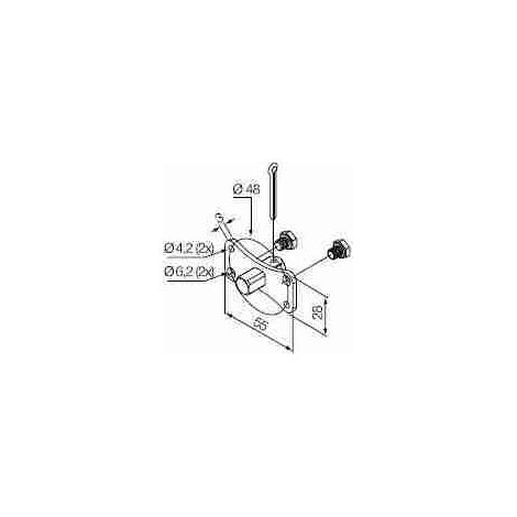 Nice 525.10016 - Bolzen Vierkant 10 mm