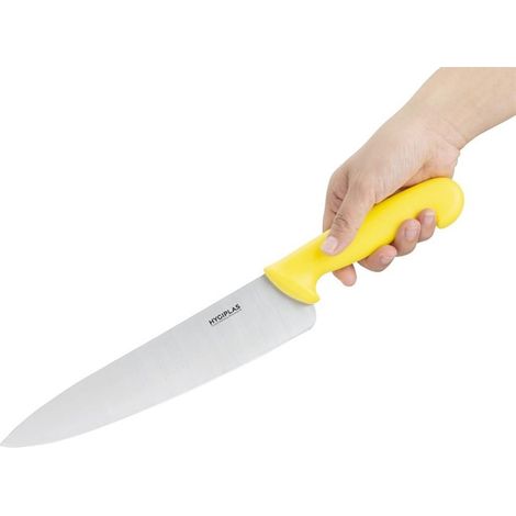 Couteau de Cuisinier Jaune Professionnel 255 mm - Hygiplas (1/3)