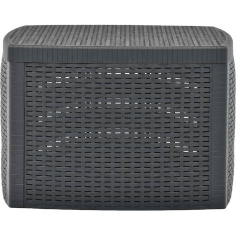Maison Exclusive - Beistelltisch Anthrazit 54×54×36,5 cm Kunststo (1/5)