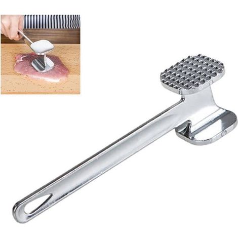 Outil d\'attendrisseur de viande - FDIT - Marteau à viande double face - Ergonomique - Alliage de zinc - 1 pièce (1/4)
