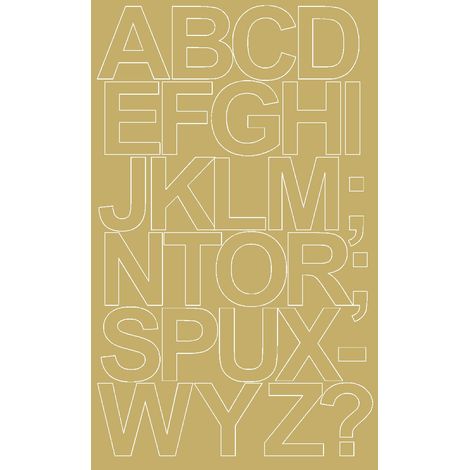 Lettere adesive autoadesive 12 cm, oro lucido