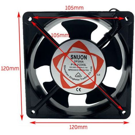 Kompatibel mit SUNON DP200A 220/240V 0,14A 12CM 12038 120x120x38mm Lüfter (1/5)
