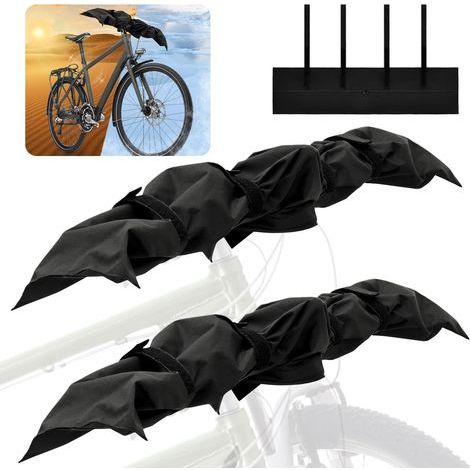 Lot de 2 housses de protection pour guidon de vélo électrique - Étanche - 210D - Protection de transport - Avec sangles, fermetures éclair - Protection contre la neige et la pluie - Résistant à (1/5)