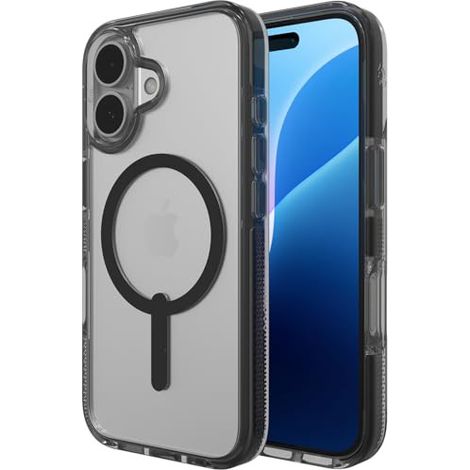 Coque de protection Zagg Santa Cruz Snap compatible MagSafe pour iPhone 16 (noire)