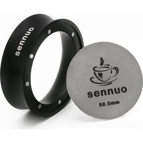 Bague de dosage de café 58 mm et 58,5 mm - Entonnoir en aluminium et métal - Remplissage précis de la poudre de café - Réutilisable - Épaisseur : 1,7 mm - 150 μm - Pour porte-filtre de 58 mm (1/5)