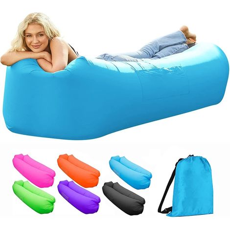 Fauteuil gonflable Air Sofa 2022 amélioré avec sac portable, canapé gonflable de camping, bleu (1/5)