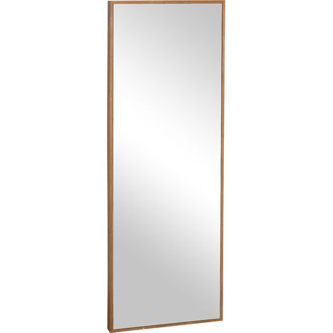 Specchio da parete a figura intera 125 x 45 cm con cornice in legno naturale HOMVRA (1/5)
