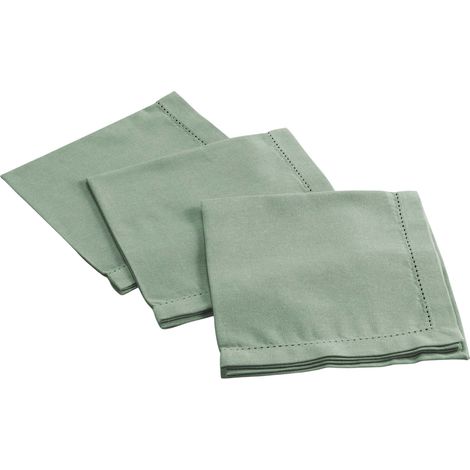 Lot de 3 serviettes de table 40 x 40 cm Charline cèdre