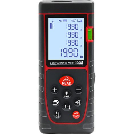Télémètre laser bilatéral rechargeable – Portée jusqu'à 80m – Précision ± 1/8 pouces – Mesure d'angle incliné – Mode calcul de surface (1/5)