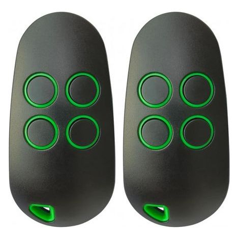 2 télécommandes pour porte de garage, 433,92 MHz, code tournant (le code change à chaque transmission), 4 canaux, double bande 433,92 MHz et 868,35 MHz (fréquence standard : 868,35 MHz) (1/4)