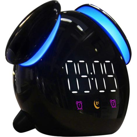 ORFOFE Horloge de Type Champignon Noir Réveil et Fonction Lumière (1/5)