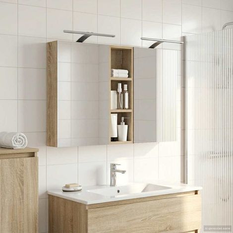 vidaXL Ensemble de Meubles de Salle de Bain 3 pcs 100 x 10,5 x 60,5 cm
