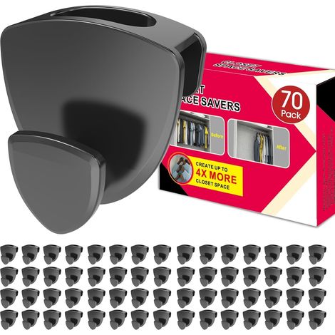 Lot de 70 cintres fins et solides, supportant jusqu'à 20 kg. Idéal pour ranger vos vêtements. (1/5)