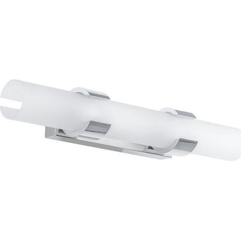 Italux Rosetta - Lampe de salle de bain moderne chrome 4 lumières avec abat-jour gelé, G9, IP44