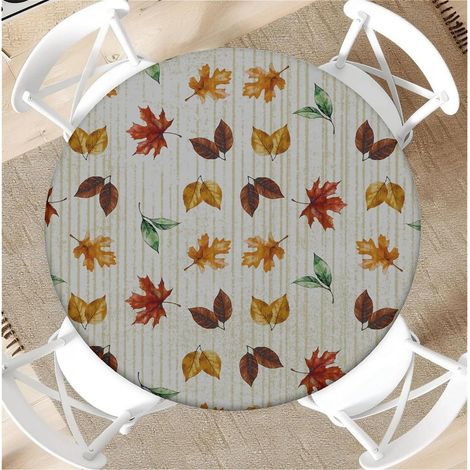 Nappe lavable ronde 90 cm, imperméable, avec élastique, pour cuisine & jardin