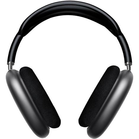 Casque audio circum-aural P9 avec mousse à mémoire de forme et revêtement intégral, réduction active du bruit-Black