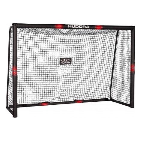 Hudora Pro Tect 240 Fußballtor Schwarz Neonrot