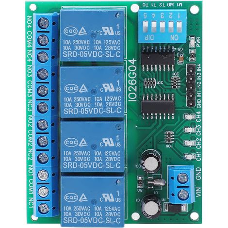 Module Relais DIP 4 Canaux Carte Contrôleur Commutateur DC 5V Accessoire Électronique (1/5)