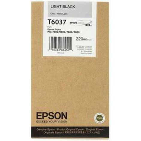 Epson Tintenpatrone light schwarz T 603  220 ml     T 6037