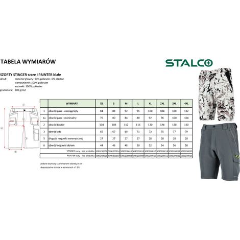 Pantalones cortos de trabajo para pintor, talla S, blancos Pantalones cortos de trabajo para pintor, talla S, blancos Blanco 3XL