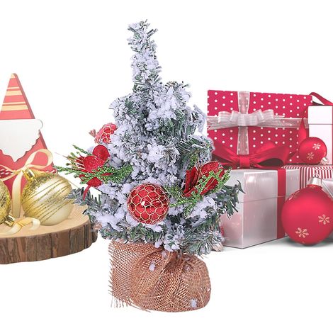 Sapin De Noël De Bureau Décorations Saisonnières Sapin De Noël Artificiel Pour Table Pour La Maison Le Bureau L Étagère La Table À Manger La Cheminée Le Rebord De Fenêtre Le (1/5)