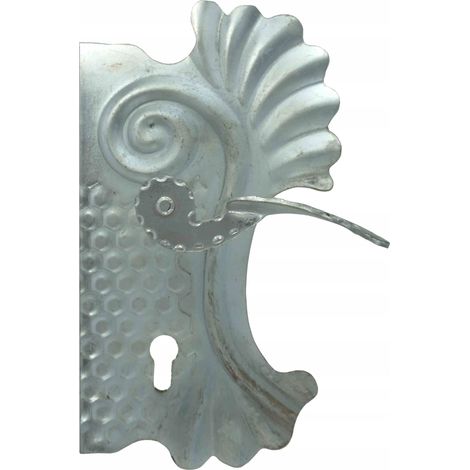 Piastra destra con maniglia 90 spaziatura OTW elementi forgiati 63.174.90 H290XL160 2.5MM