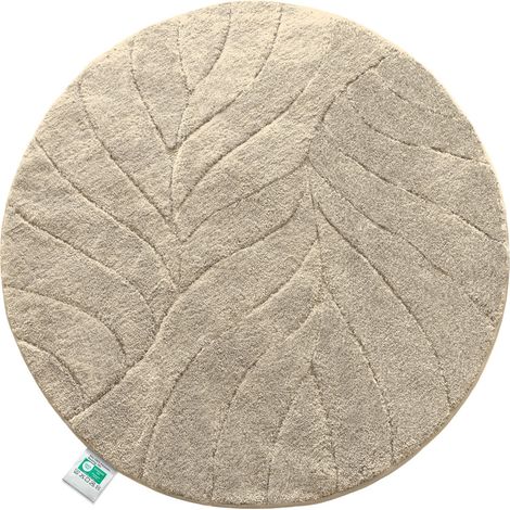 Badematte Maris Badteppich in Rund Ivory 120 cm Durchmesser