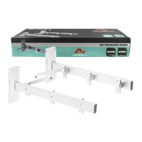 Set tendedero pared 46cm - blanco, LAUXA HOME. (1/5)