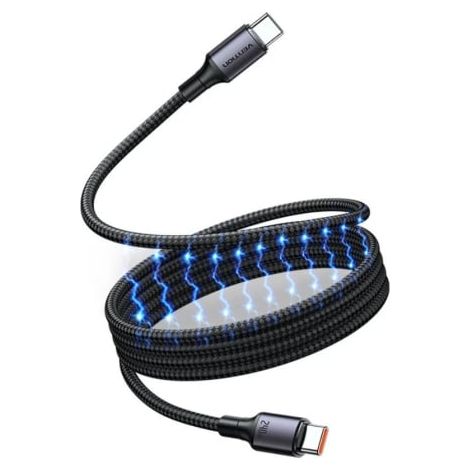 Cable Magnético USB 2.0 Tipo-C 5A Vention TSABG/ USB Tipo-C Macho - USB Tipo-C Macho/ Hasta 240W/ 480Mbps/ 1.5m/ Negro