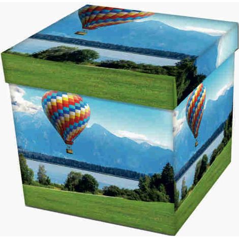 POUF CONTENITORE POGGIAPIEDI MONGOLFIERA
