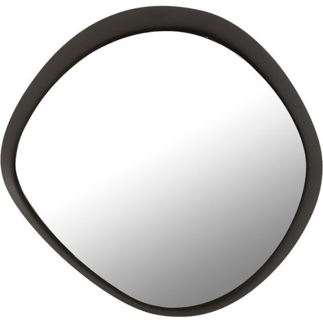 Miroir Mural en Métal "Lorenzo" 60cm Noir (1/4)