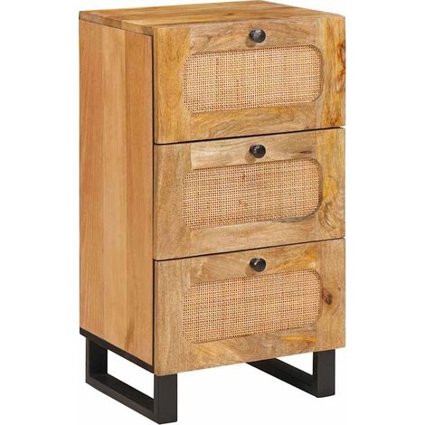 Sideboard mit Schubladen Braun 40 x 33 x 75 cm Massivholz Mango vidaXL