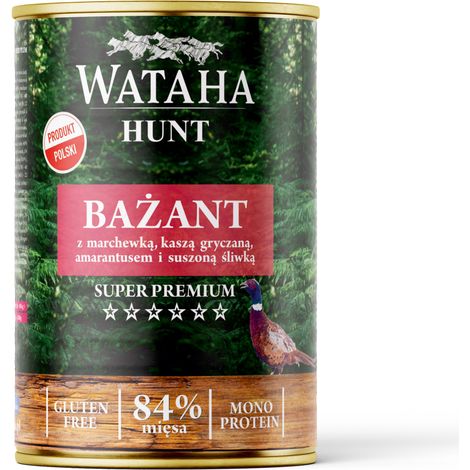 Wataha Hunt - Fagiano adulto all'84% con carote, grano saraceno e amaranto, 400 g