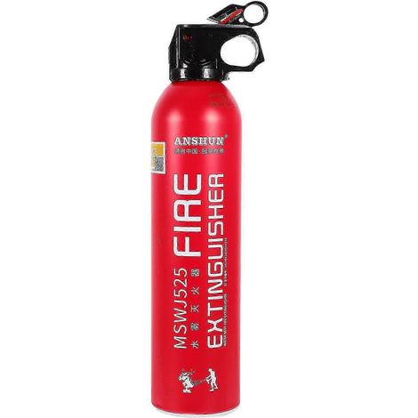 Extincteur portable de 620 g pour voiture, convient à une utilisation en voiture et à domicile, rouge et en bon état. (1/5)