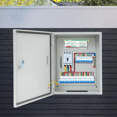 Electric Box IP55 Weatherproof Electrical Enclosure Box Cold Rolled Steel with Foam Seal Wall Mounted Empty Case for Protecting Electrical Equipment and Circuits 50  40  20cm (1/5)