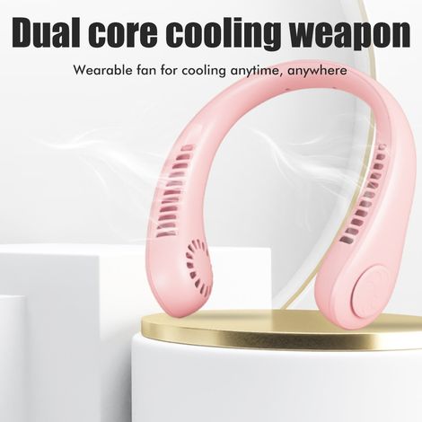 Tragbarer, freihändiger, wiederaufladbarer Nackenventilator ohne Rotorblätter leistungsstark und leise, ideal für Outdoor-Sport, Büro und Reisen. Perfekt für Sport, Reisen und Büro. (1/5)