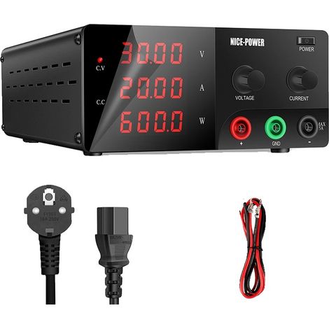 Alimentation électrique DC, sortie 30V, courant réglable, multiples fonctionnalités de protection (1/2)
